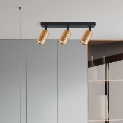 Brilagi - LED RGBW zatemnljivo točkovno svetilo SELE DIAMANT 3xGU10/4,8W/230V 3000K zlato + daljinski upravljalnik