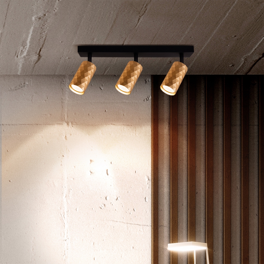Brilagi - LED RGBW zatemnljivo točkovno svetilo SELE DIAMANT 3xGU10/4,8W/230V 3000K zlato + daljinski upravljalnik