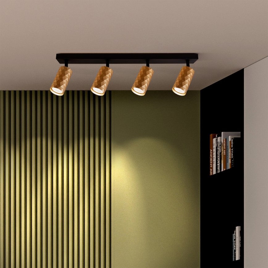 Brilagi - LED RGBW točkovna svetilka SELE DIAMANT z možnostjo zatemnitve 4xGU10/4,8W/230V 3000K v zlati barvi + daljinski upravljalnik