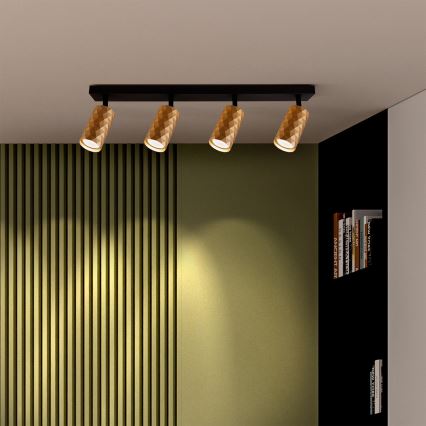 Brilagi - LED RGBW zatemljivo vgradno točkovno svetilo SELE DIAMANT 4xGU10/6,5W/230V 2700-6500K Wi-Fi v zlati barvi