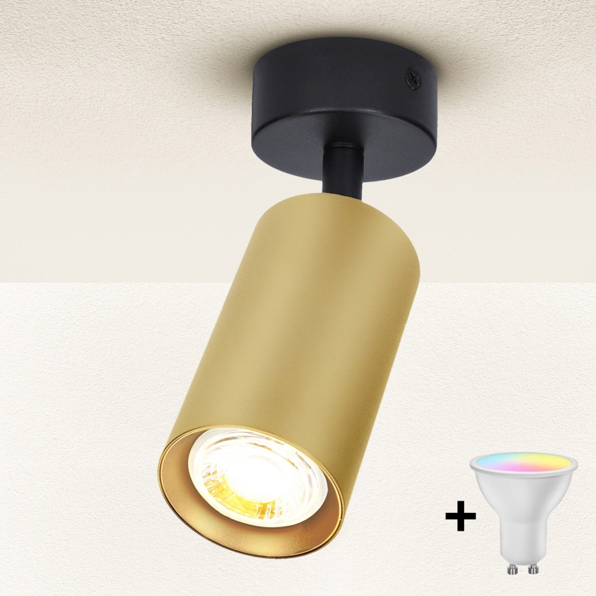 Brilagi - LED RGBW zatemnljivo točkovno svetilo SELE GOLDEN 1xGU10/6,5W/230V 2700-6500K črna/zlata