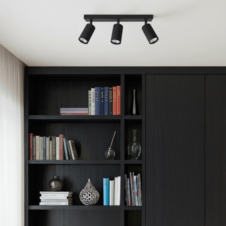 Brilagi - LED RGBW z možnostjo zatemnitve točkovno svetilo SELE MODERN 3xGU10/4,8W/230V 3000K črna + daljinski upravljalnik