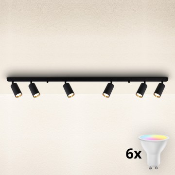 Brilagi - LED RGBW zatemnljivo točkovno svetilo SELE MODERN 6xGU10/6,5W/230V 2700-6500K Wi-Fi črno