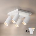 Brilagi - LED RGBW zatemnljivo točkovno svetilo SELE SQUARE 4xGU10/6,5W/230V 2700-6500K bela