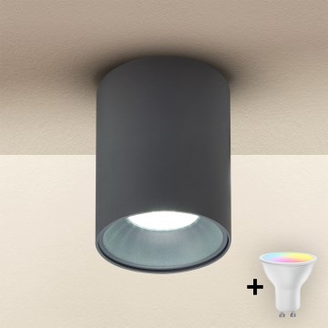 Brilagi - LED RGBW zatemnljivo točkovno svetilo TRINE 1xGU10/30W/230V 2700-6500K Wi-Fi antracit