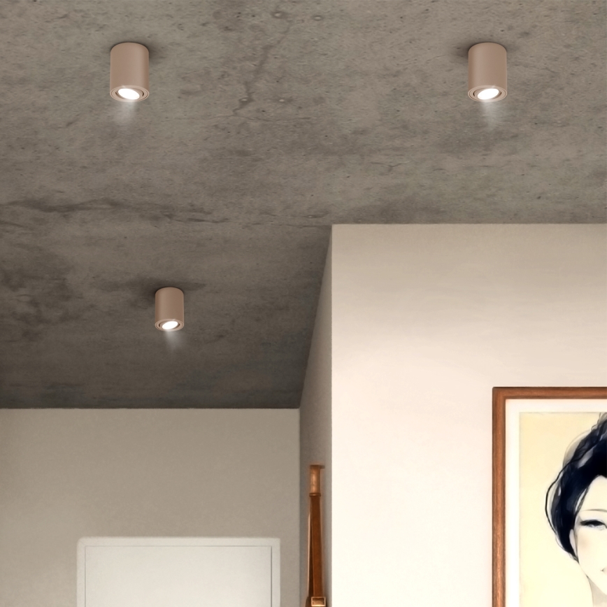 Brilagi - LED RGBW zatemnjevalna točkovna svetilka MIA 1xGU10/4,8W/230V 3000K 100x80 mm bež + daljinski upravljalnik