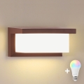 BRILAGI - LED RGBW zatemnljivo zunanje stensko svetilo BRICKY 1xE27/12W/230V 2700-6500K IP54 rjava