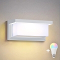 Brilagi - LED RGBW zatemnljivo zunanje stensko svetilo BRICKY 1xE27/9W/230V 2700-6500K IP54 bela