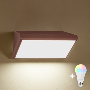 Brilagi - LED RGBW zatemnljivo zunanje stensko svetilo TRIANGLE 1xE27/9W/230V 2700-6500K IP65 rjavo
