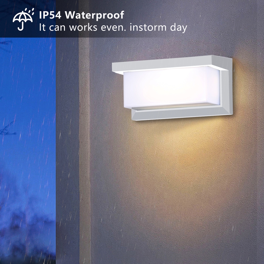 Brilagi - LED RGBW zatemnljivo zunanje stensko svetilo BRICKY 1xE27/15W/230V 2700-6500K IP54 bela