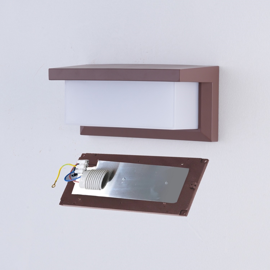 Brilagi - LED RGBW zatemnljivo zunanje stensko svetilo BRICKY 1xE27/15W/230V 2700-6500K IP54 rjava