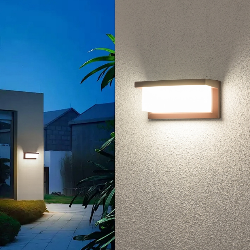 Brilagi - LED RGBW zatemnljivo zunanje stensko svetilo BRICKY 1xE27/9W/230V 2700-6500K IP54 rjava
