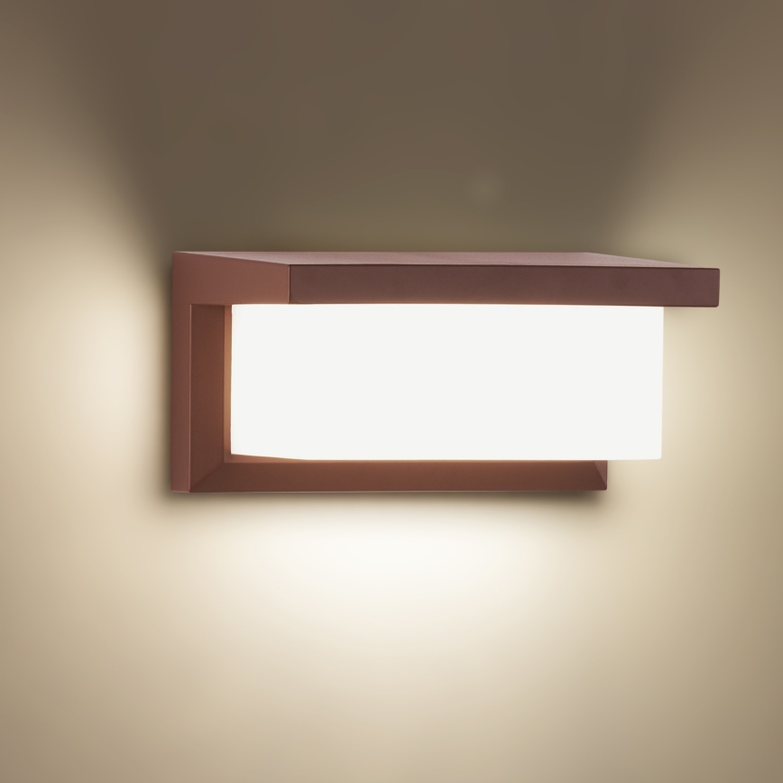Brilagi - LED RGBW zatemnljivo zunanje stensko svetilo BRICKY 1xE27/9W/230V 2700-6500K IP54 rjava