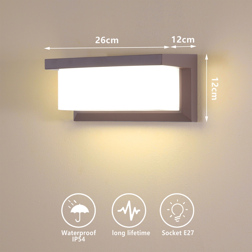 Brilagi - LED RGBW zatemnljivo zunanje stensko svetilo BRICKY 1xE27/9W/230V 2700-6500K IP54 rjava