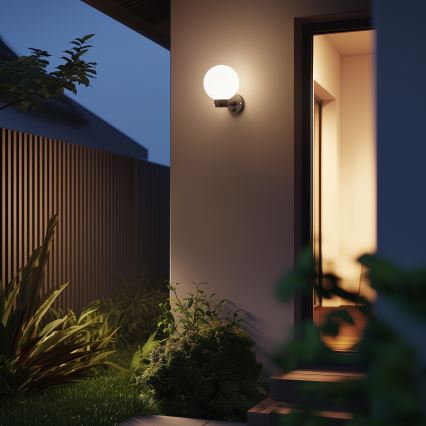 Brilagi - LED RGBW zatemnjevalna zunanja stenska svetilka HARBOR 1xE27/9W/230V 2700-6500K IP33 antracit/bela
