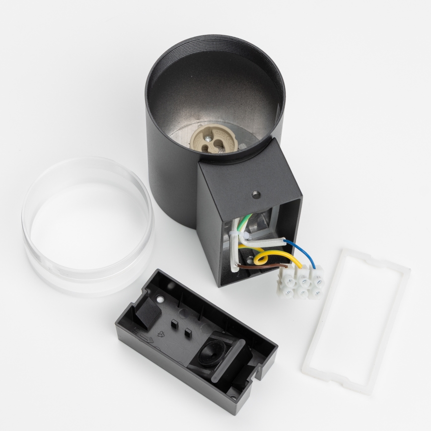 Brilagi - LED RGBW zatemnjevalna zunanja stenska svetilka MATERA 1xGU10/4,8W/230V 3000K IP54 črna + daljinski upravljalnik