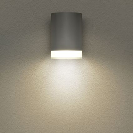 Brilagi - LED RGBW zatemnjiva zunanja stenska svetilka MATERA 1xGU10/4,8W/230V 3000K IP54 siva + daljinski upravljalnik