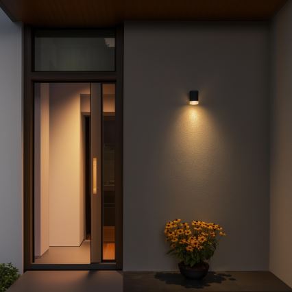 Brilagi - LED RGBW zatemnjiva zunanja stenska svetilka MATERA 1xGU10/6W/230V 3000K IP54 antracit + daljinski upravljalnik