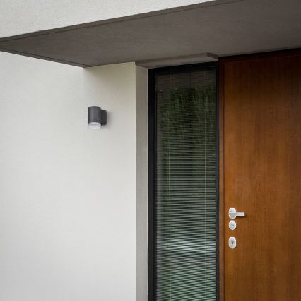 Brilagi - LED RGBW zatemnjiva zunanja stenska svetilka MATERA 1xGU10/6W/230V 3000K IP54 antracit + daljinski upravljalnik