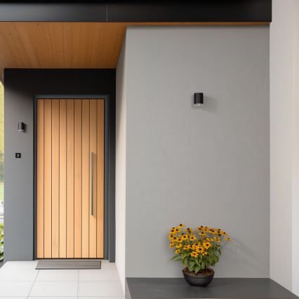 Brilagi - LED RGBW zatemnjevalna zunanja stenska svetilka MATERA 1xGU10/6W/230V 3000K IP54 črna + daljinski upravljalnik