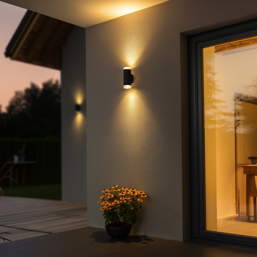 Brilagi - LED RGBW z nastavljivim zatemnjevanjem, zunanja stenska svetilka MATERA 2xGU10/4,8W/230V 3000K IP54 antracit + daljinski upravljalnik