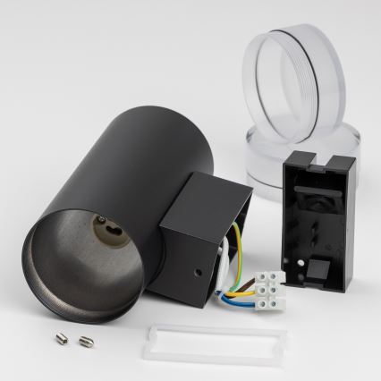 Brilagi - Zunanje zatemnjivo LED RGBW stensko svetilo MATERA 2xGU10/4,8W/230V 3000K IP54 črna + daljinski upravljalnik