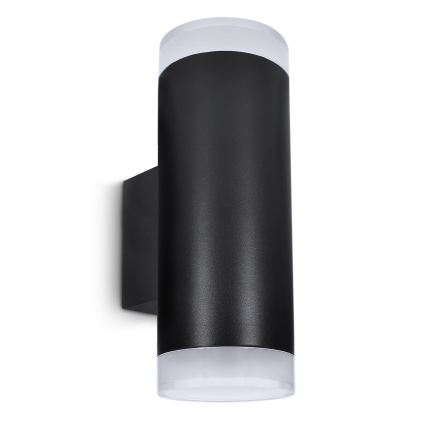Brilagi - Zunanje zatemnjivo LED RGBW stensko svetilo MATERA 2xGU10/4,8W/230V 3000K IP54 črna + daljinski upravljalnik