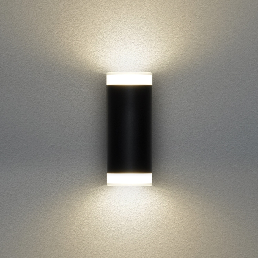Brilagi - Zunanje zatemnjivo LED RGBW stensko svetilo MATERA 2xGU10/4,8W/230V 3000K IP54 črna + daljinski upravljalnik