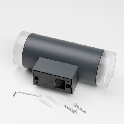 Brilagi - LED RGBW z nastavljivim zatemnjevanjem, zunanja stenska svetilka MATERA 2xGU10/6W/230V 3000K IP54 antracit + daljinski upravljalnik