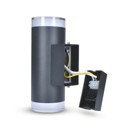 Brilagi - LED RGBW z nastavljivim zatemnjevanjem, zunanja stenska svetilka MATERA 2xGU10/6W/230V 3000K IP54 antracit + daljinski upravljalnik