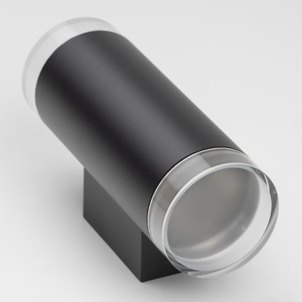 Brilagi - Zunanje zatemnjivo LED RGBW stensko svetilo MATERA 2xGU10/6W/230V 3000K IP54 črna + daljinski upravljalnik