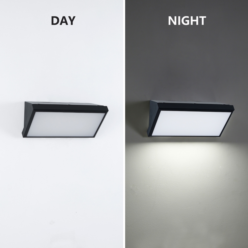 Brilagi - LED RGBW zatemnjiva zunanja stenska svetilka TRIANGLE 1xE27/9W/230V 2700-6500K IP65 črna