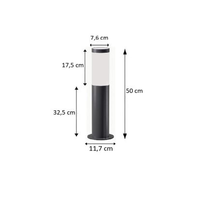 BRILAGI - LED RGBW zatemnjevalna zunanja svetilka ELIA 1xE27/6,5W/230V 2700-6500K IP44 Wi-Fi 50 cm antracit