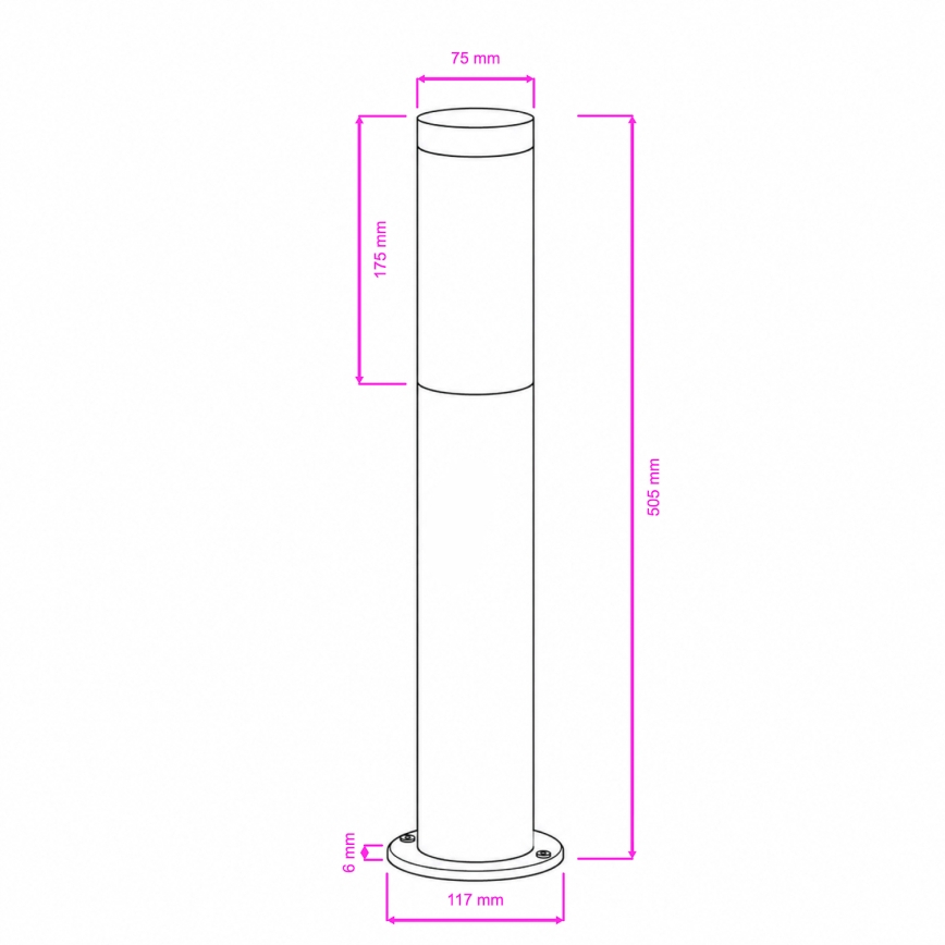 BRILAGI - LED RGBW zatemnjiva zunanja svetilka ELIA 1xE27/6,5W/230V 2700-6500K IP44 Wi-Fi 50 cm matiran krom