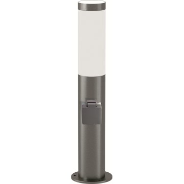 Brilagi - LED RGBW zunanja svetilka ELIA z vtičnico, z nastavljivo jakostjo svetlobe, 1xE27/6,5W/230V 2700-6500K IP44 Wi-Fi 50 cm mat krom