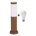 Brilagi - LED RGBW zunanja svetilka NOVA s nastavljivo svetlostjo 1xE27/9W/230V 2700-6500K IP44 40 cm rjava