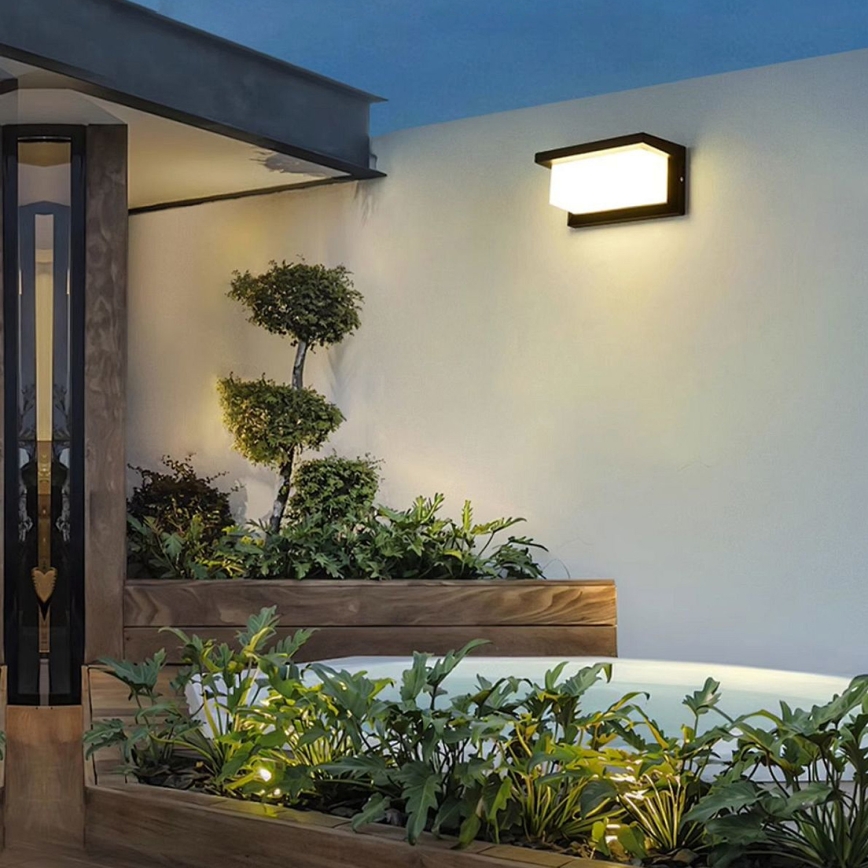 Brilagi - LED RGBW zatemnjivo zunanje stensko svetilo BRICKY 1xE27/15W/230V 2700-6500K IP54 črna