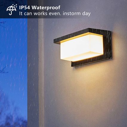 Brilagi - LED RGBW zatemnjivo zunanje stensko svetilo BRICKY 1xE27/15W/230V 2700-6500K IP54 črna