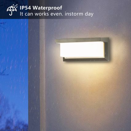 Brilagi - LED RGBW zatemnjiva zunanja stenska svetilka BRICKY 1xE27/15W/230V 2700-6500K IP54 siva