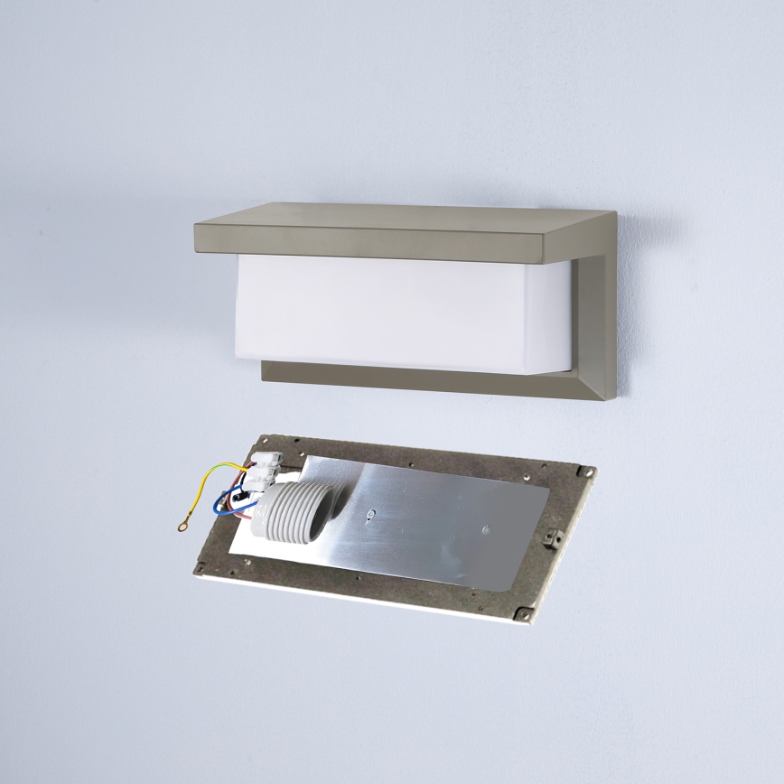 Brilagi - LED RGBW zatemnjiva zunanja stenska svetilka BRICKY 1xE27/9W/230V 2700-6500K IP54 siva