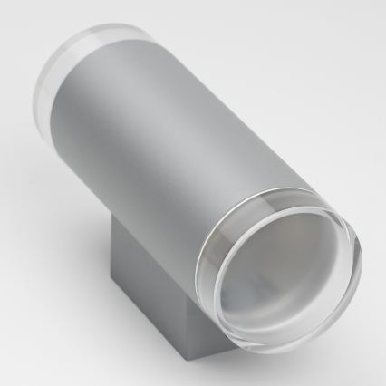 Brilagi - LED RGBW zatemnjivo zunanje stensko svetilo MATERA 2xGU10/4,8W/230V 3000K IP54 siva + daljinski upravljalnik
