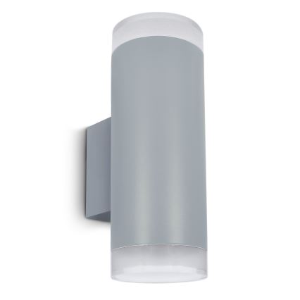 Brilagi - LED RGBW zatemnjivo zunanje stensko svetilo MATERA 2xGU10/4,8W/230V 3000K IP54 siva + daljinski upravljalnik