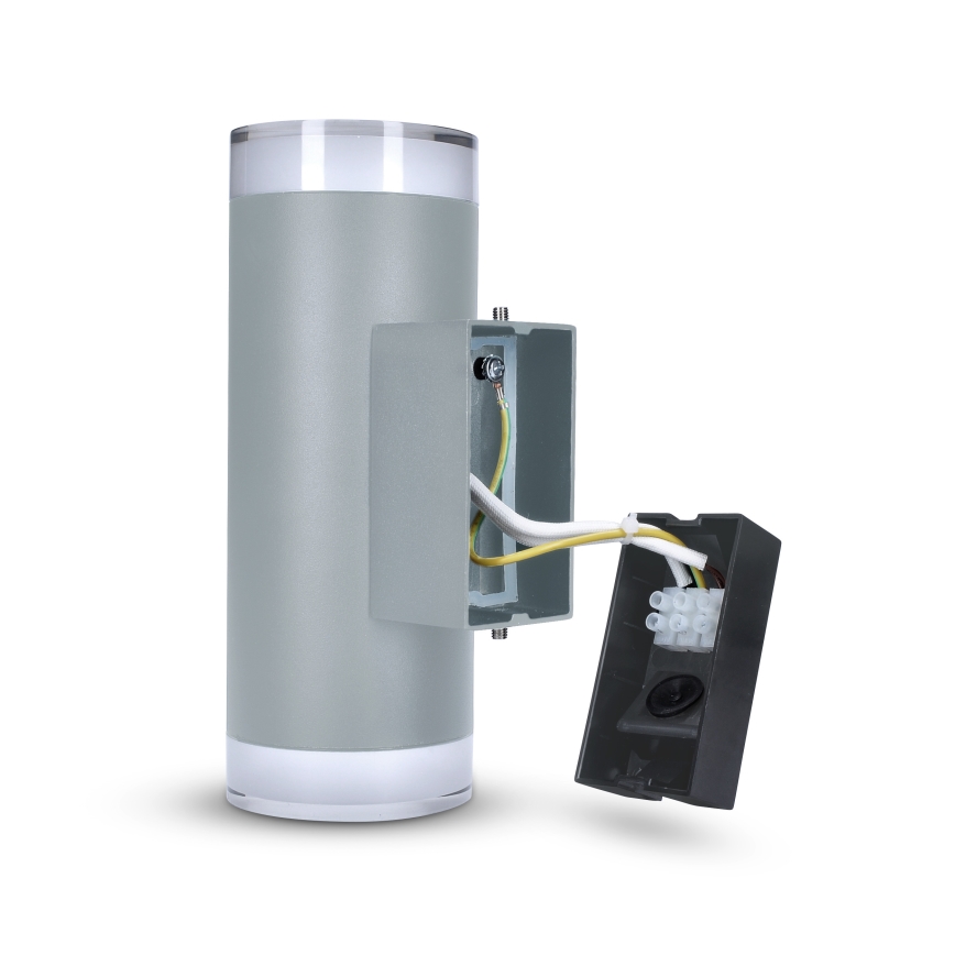 Brilagi - LED RGBW zatemnjivo zunanje stensko svetilo MATERA 2xGU10/4,8W/230V 3000K IP54 siva + daljinski upravljalnik