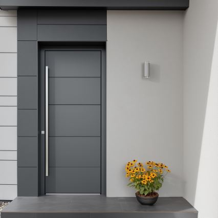 Brilagi - LED RGBW zatemnjivo zunanje stensko svetilo MATERA 2xGU10/6W/230V 3000K IP54 siva + daljinski upravljalnik