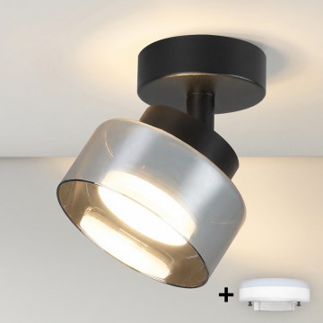 Brilagi - LED Smerna svetilka AURA LUX 1xGX53/30W/230V premer 13 cm črna/zadimljena