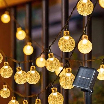 Brilagi - LED solarna dekorativna veriga BUBBLE 200 LED/8 funkcij 20 m IP65 topla bela 800 mAh