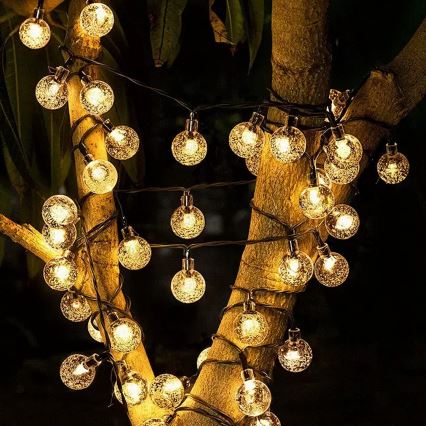 Brilagi - LED Solarna dekorativna veriga BUBBLE 300xLED/8 funkcij 30m IP65 topla bela 1200 mAh