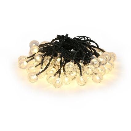 Brilagi - LED Solarna dekorativna veriga BUBBLE 50xLED/8 funkcij 7m IP65 topla bela 600 mAh