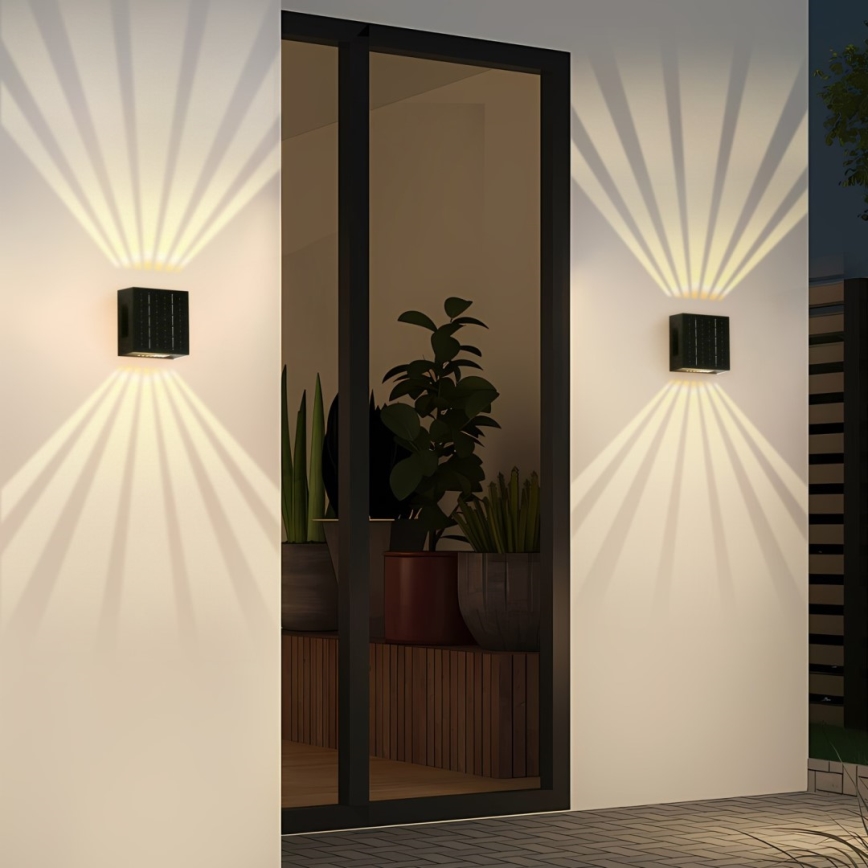 Brilagi - LED Solarna stenska svetilka BLOCK LED/2W/3,7V 1300 mAh IP44