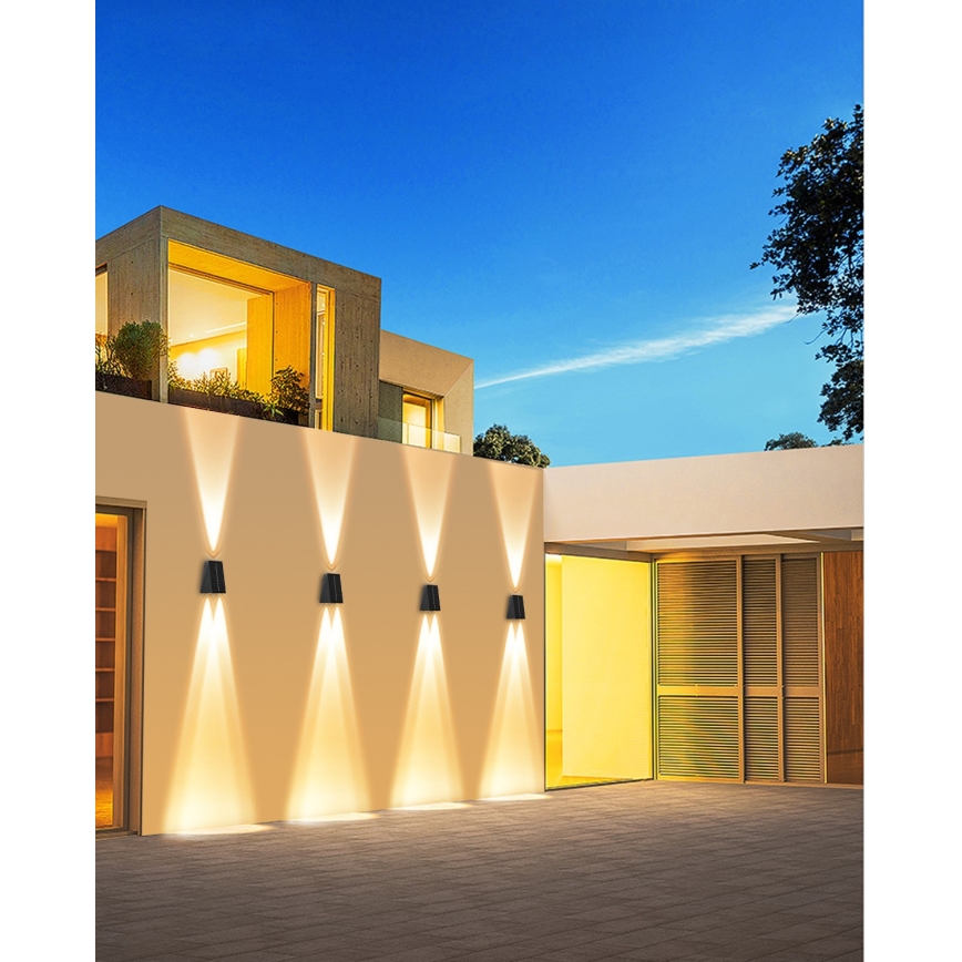 Brilagi - LED Solarna stenska svetilka PYRAMID LED/2W/3,2V 1300 mAh IP54